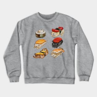 Sushi Otter Watercolor Crewneck Sweatshirt